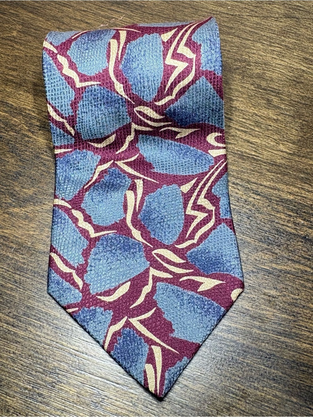 Vintage 90s Metropolitan Italy Silk Abstract Wide Tie